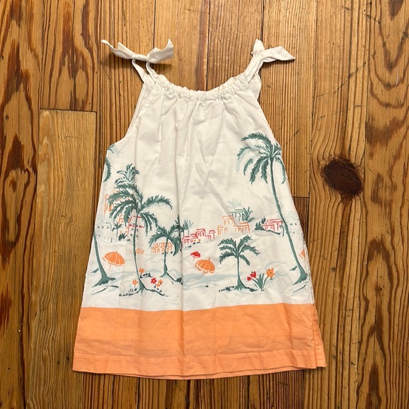 Janie and Jack Beach Town Palm Tree Print Dress - Picture 1 of 3